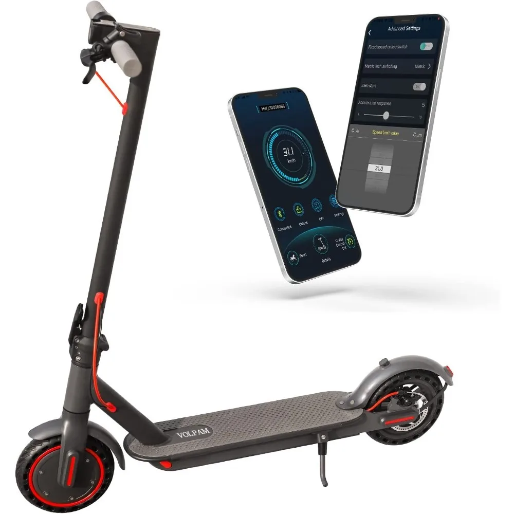 Electric Scooter,Max 19-27 Miles Range, 350-500W Motor, Max21 MPH Speed, Dual Braking, Folding Commuting Electric Scooter Adults