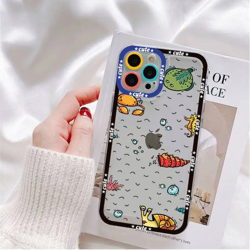 Sea shell Sereias summer vintage sea beach Phone Case for iPhone 11 12 13 Mini Pro Max 14 Pro Max Case shell