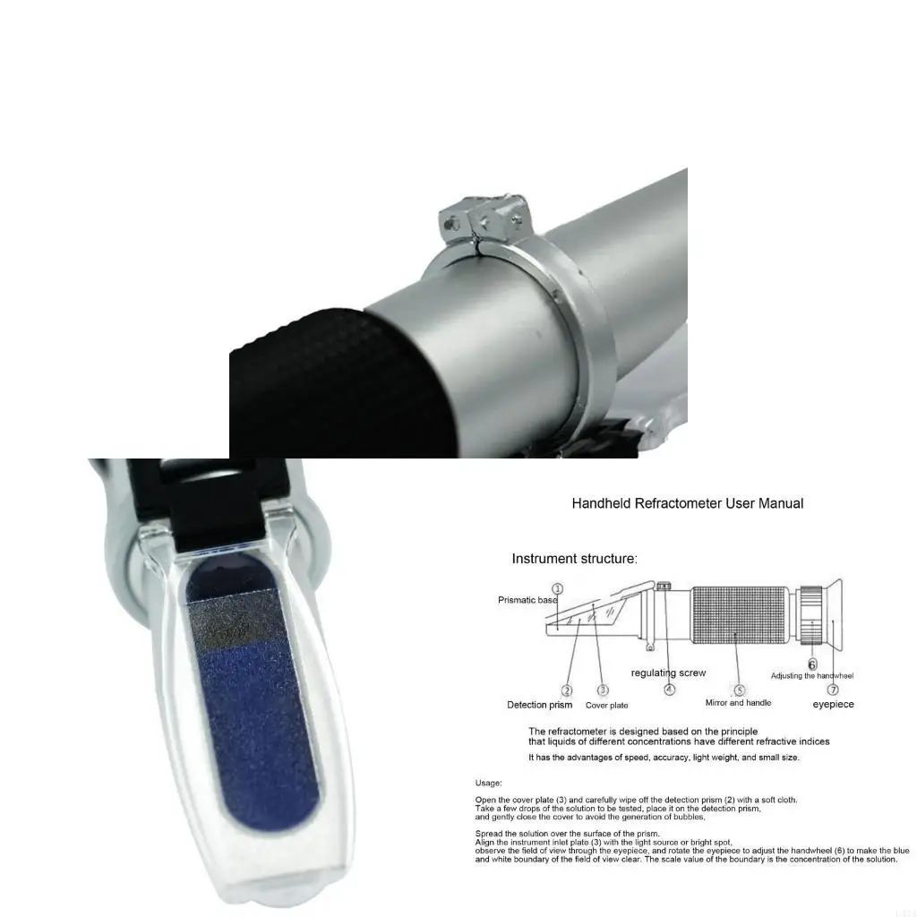 L43A Brix Refractometer Sugar Level Test Meter Fruit Beverages Content Homebrew Tool