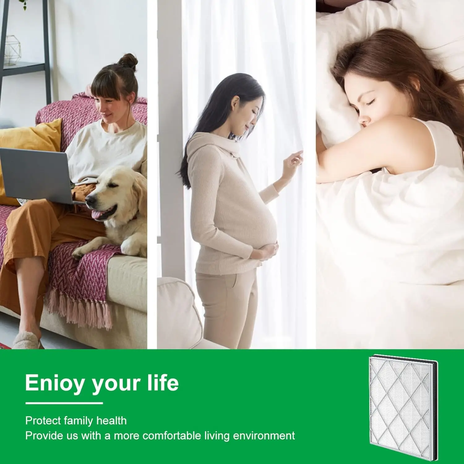 

HE401 Filter Replacement for Shark HE400 HE401 HE402 HE405 Air Purifier 4 Fan H13 True HEPA Activated Carbon, 3 Stage Filtration