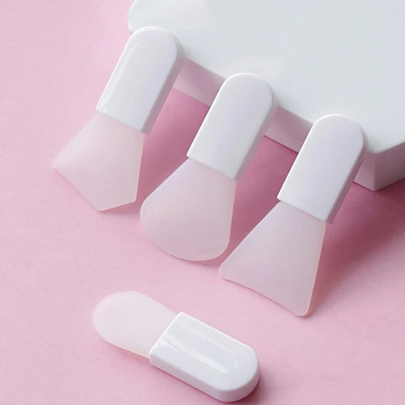 3Pc morbido Silicone maschera per il viso pennello cura della pelle del viso portatile fai da te crema per il viso fango miscelazione maschera pennelli trucco riutilizzabile strumenti di bellezza