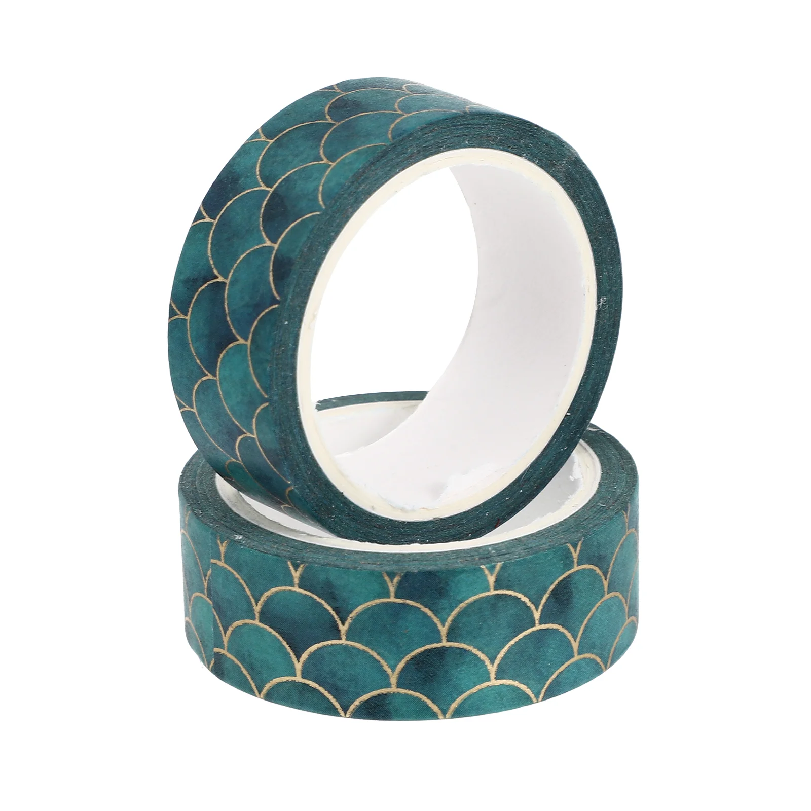 2 Pcs DIY Masking Tape Fish Scale Paper Decor Washi Tapes Adhesive Hand Account Decorative