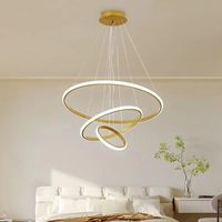 Modern Led Rings Ceiling Pendant Lamp Hanging Chandelier Loft Living Room Dining Bar Indoor Light Decoration home
