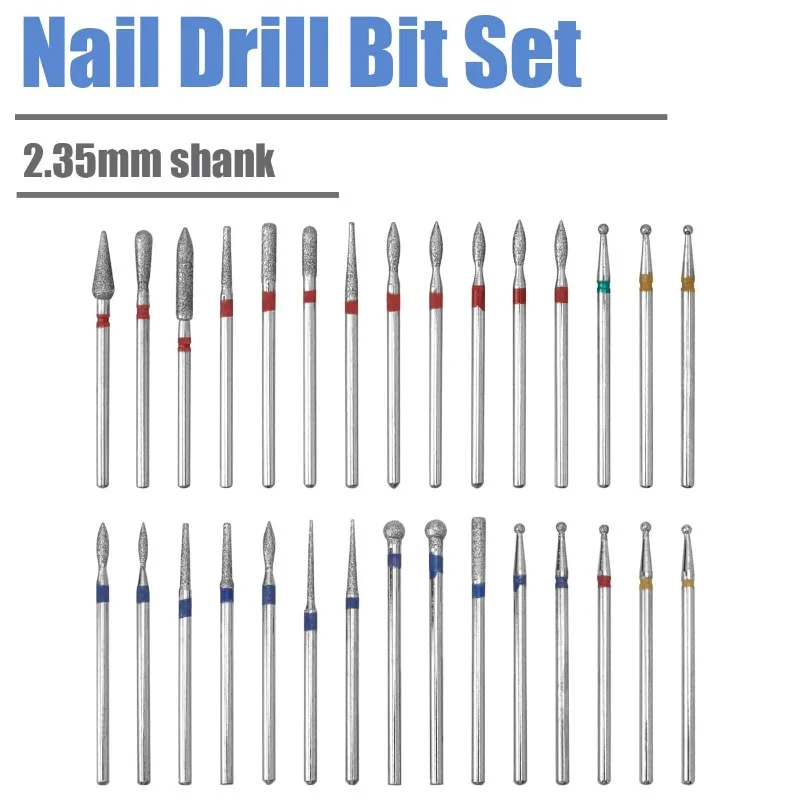 A Set for Nail Dead Skin Cuticle Cleaner Pre-treatment Tools  Diamond Nail Drill Bits Pro Russian Cuticle Clean Bit