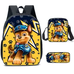 3pcs Paw Patrol Kids Backpacks Anime Figure Chase School Bag Cute Cartoon Large Capacity Travel Bag Boys Girls Birthday Gifts
