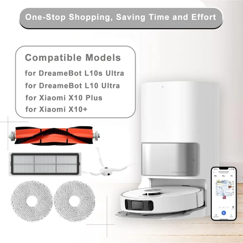 Dreame L10S 울트라 로봇 진공 청소기 용 LITE-액세서리, Xiaomi X10 + 진공 청소기 용 교체 부품 액세서리