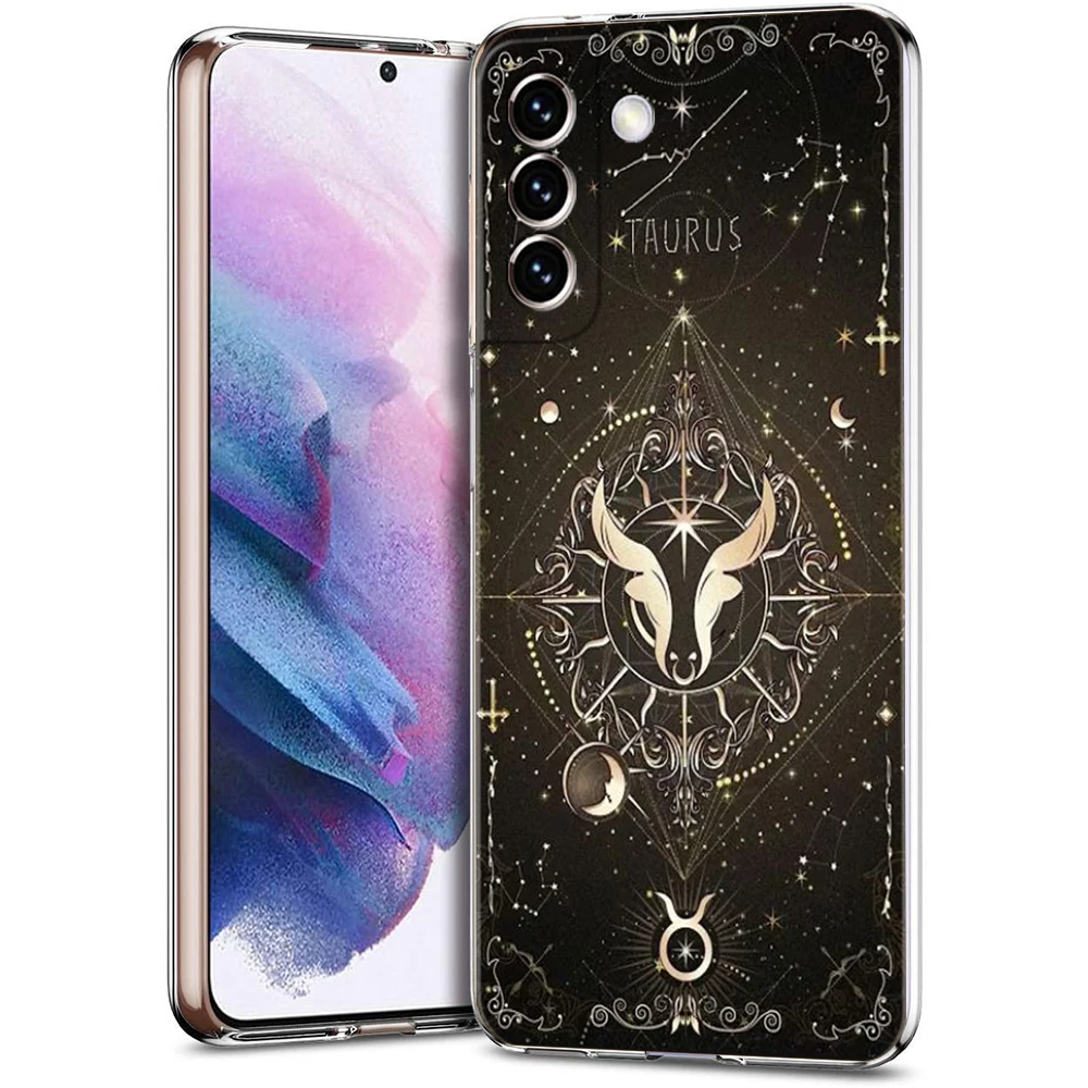 Constellation Transparent Cover for Samsung Galaxy S24 S23 S22 S20 S21 FE Ultra S24 S23 S10 S10E S9 Plus 5G Phone Case Capas Bag