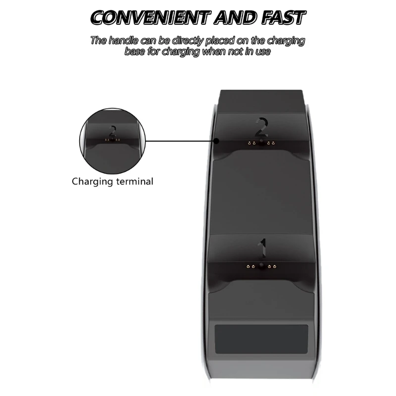 Controller Charging Dock Double Slot For P5 Controller Space Saving Design Heat Dissipation for Game Enthusiasts