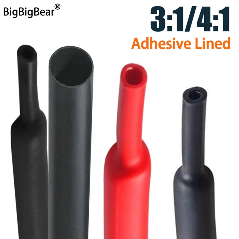 Термоусадочная-трубка-диаметром-1–10-м-внутренний-диаметр-16–50-мм-полиолефиновая-двойная-стенка-с-клейкой-подкладкой-﻿-Обертка-соотношение-3-1-4-1-с-защитным-рукавом-для-кабеля-с-клеем