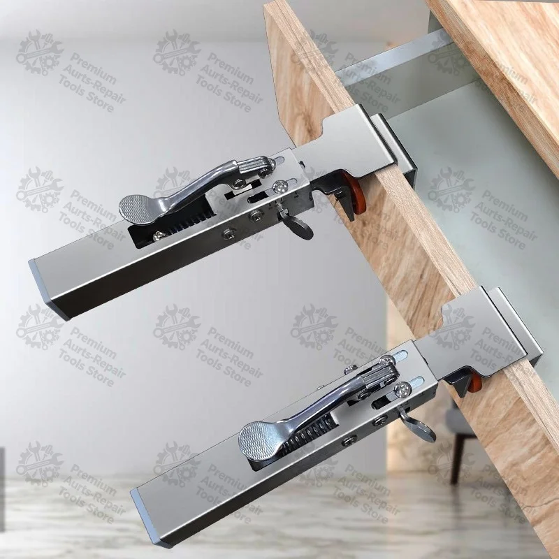 Press type quick drawer clip, adjustable telescopic fixed clip, no handle drawer installation fixture, auxiliary tool