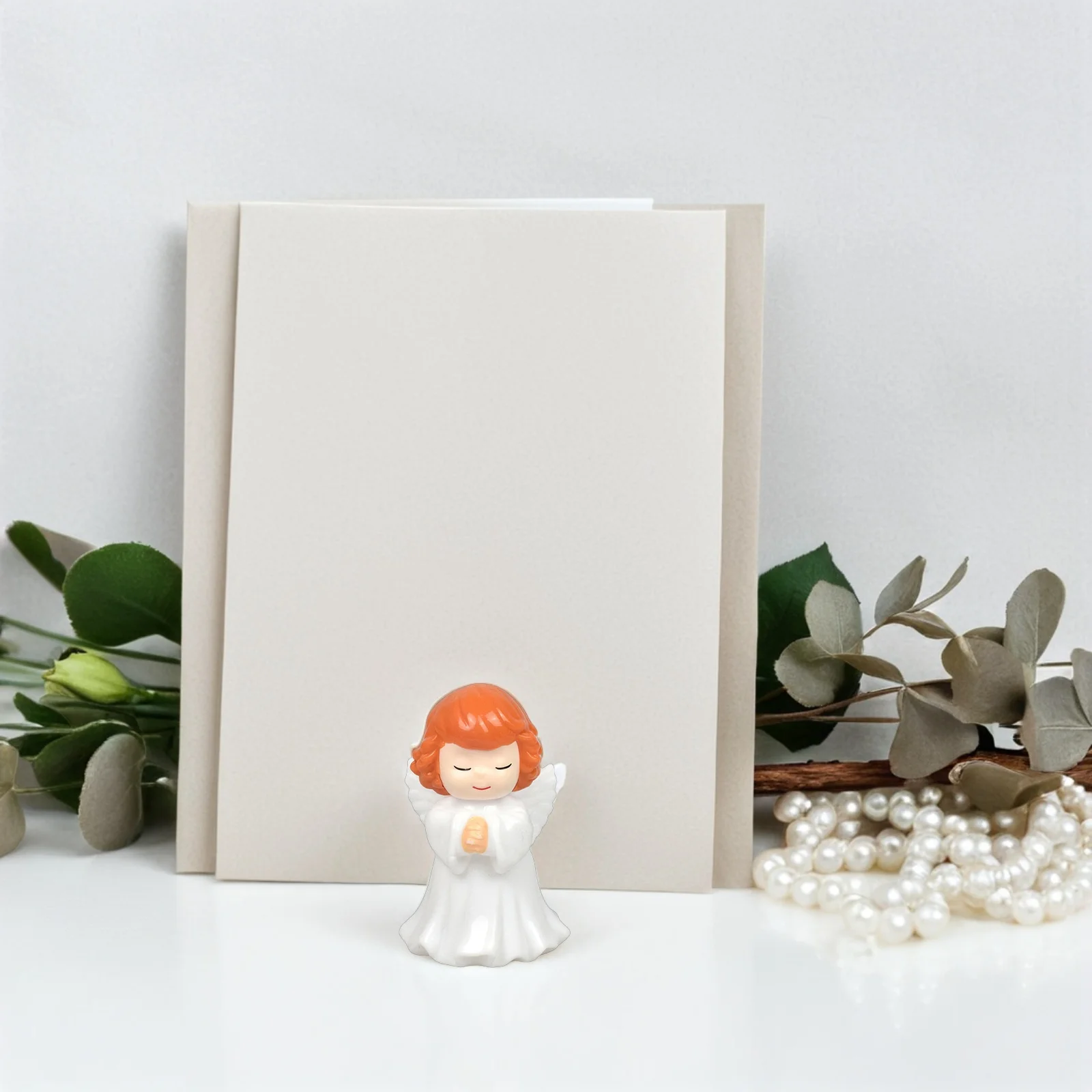 

Angel Figurine Christmas Statue Decoration for Desktop Sculpture Memorial Cherub Angels Figurines Friends Decorative The