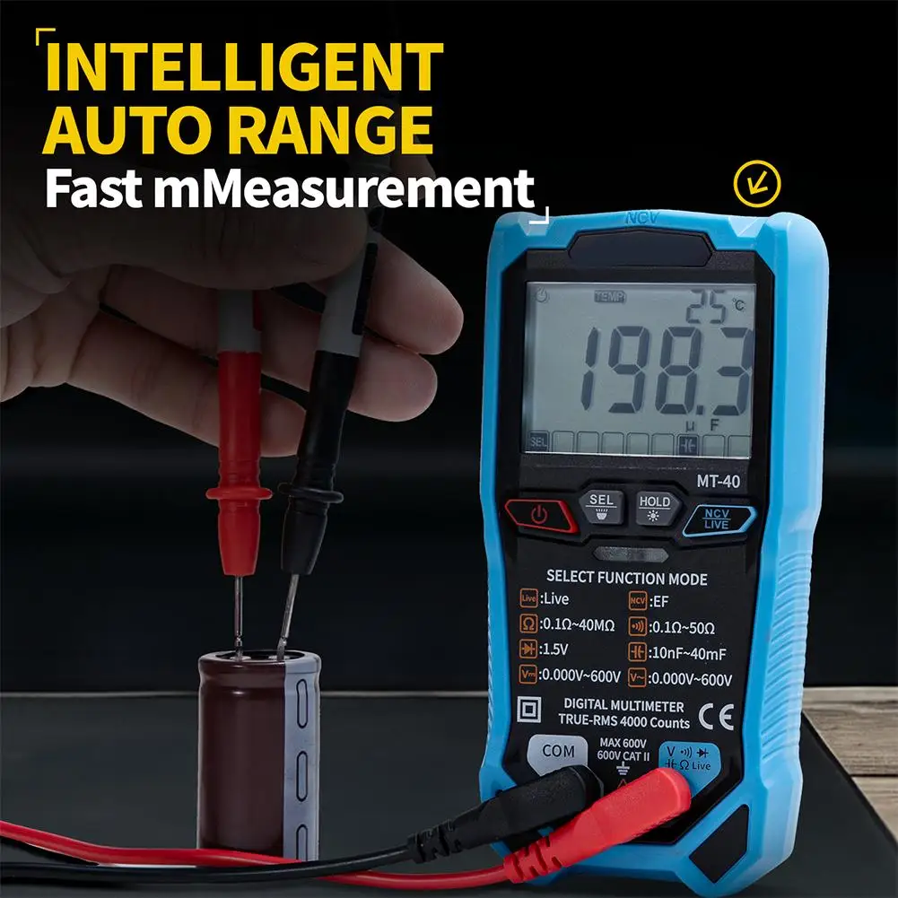 

Sleek Design MT40 Digital Multimeter Offering Comprehensive Testing Features in a Compact Size for Easy Handling