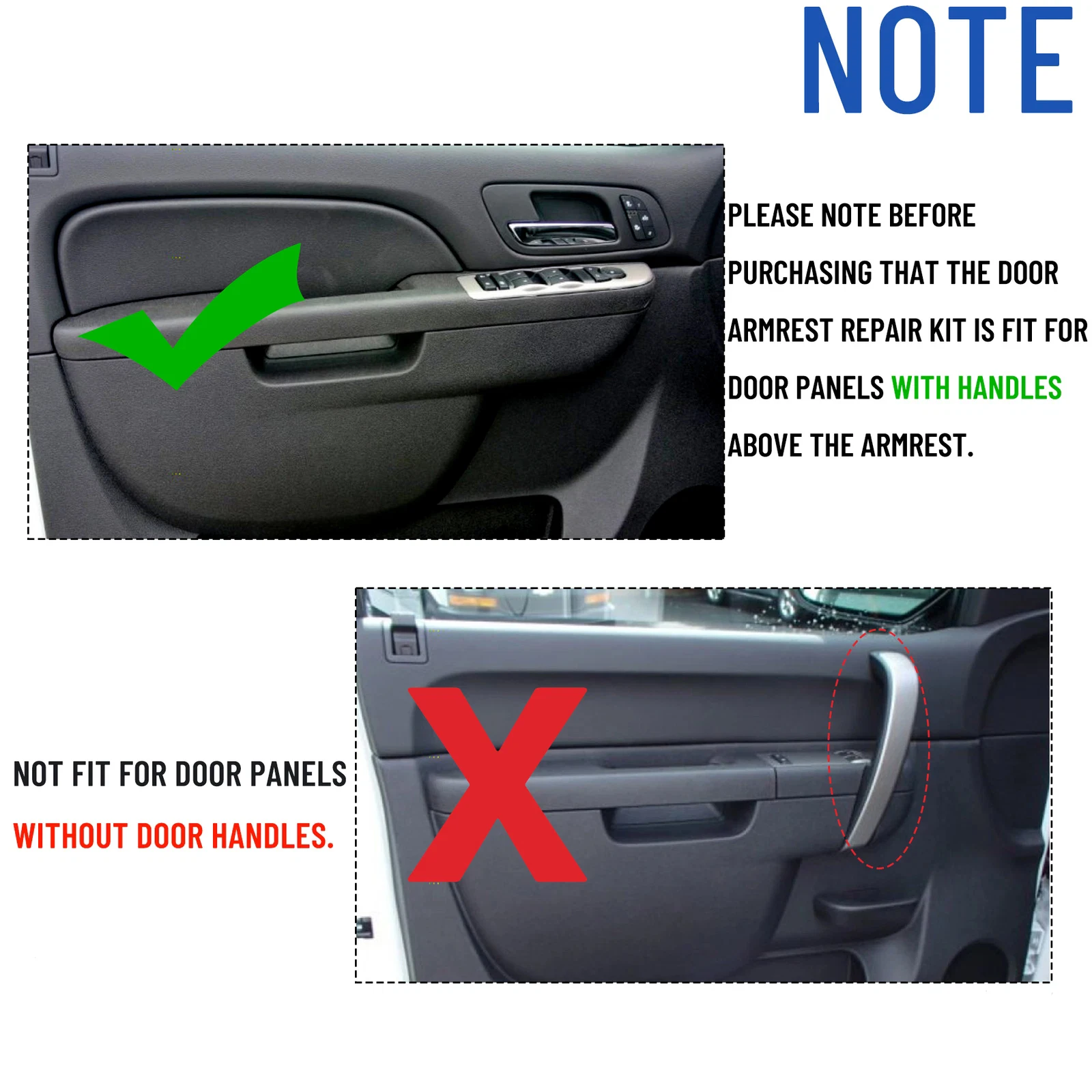 

Front Left Driver Side Armrest Replacement Driver Left Door Panel Handle Armrest Repair for Chevy Tahoe