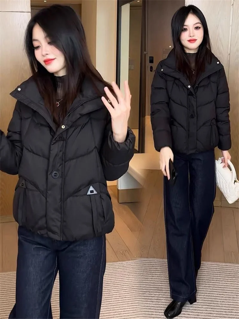 

Fashionable Short Style New Down Cotton Jacket 2025 Winter Stylish Slimming and Thickening Warm Casual Cotton Jacket
