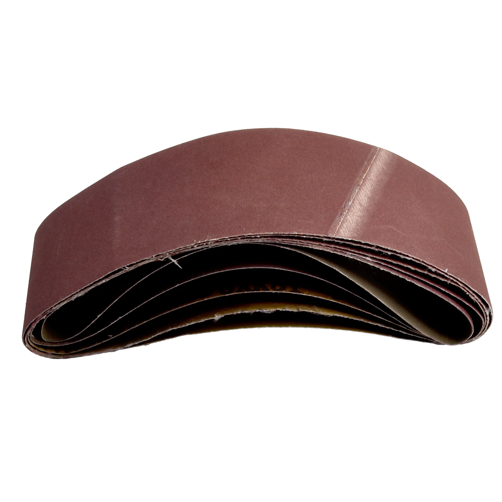 

Abrasive Band Sanding Belts 75mm*533mm Set 60/80/120/180/240 Grits Accessories Alumina Burgundy Kit Replacement