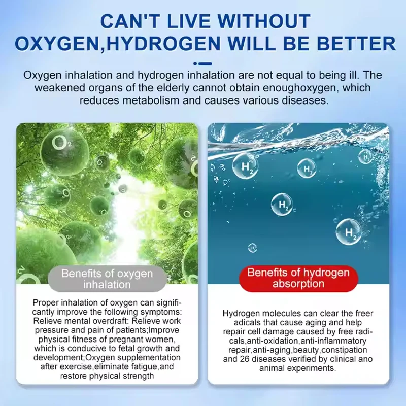 مصنع الجملة SPE PEM التحليل الكهربائي للمياه 3000 مللي جهاز استنشاق غاز الهيدروجين الجزيئي آلة استنشاق التنفس #3