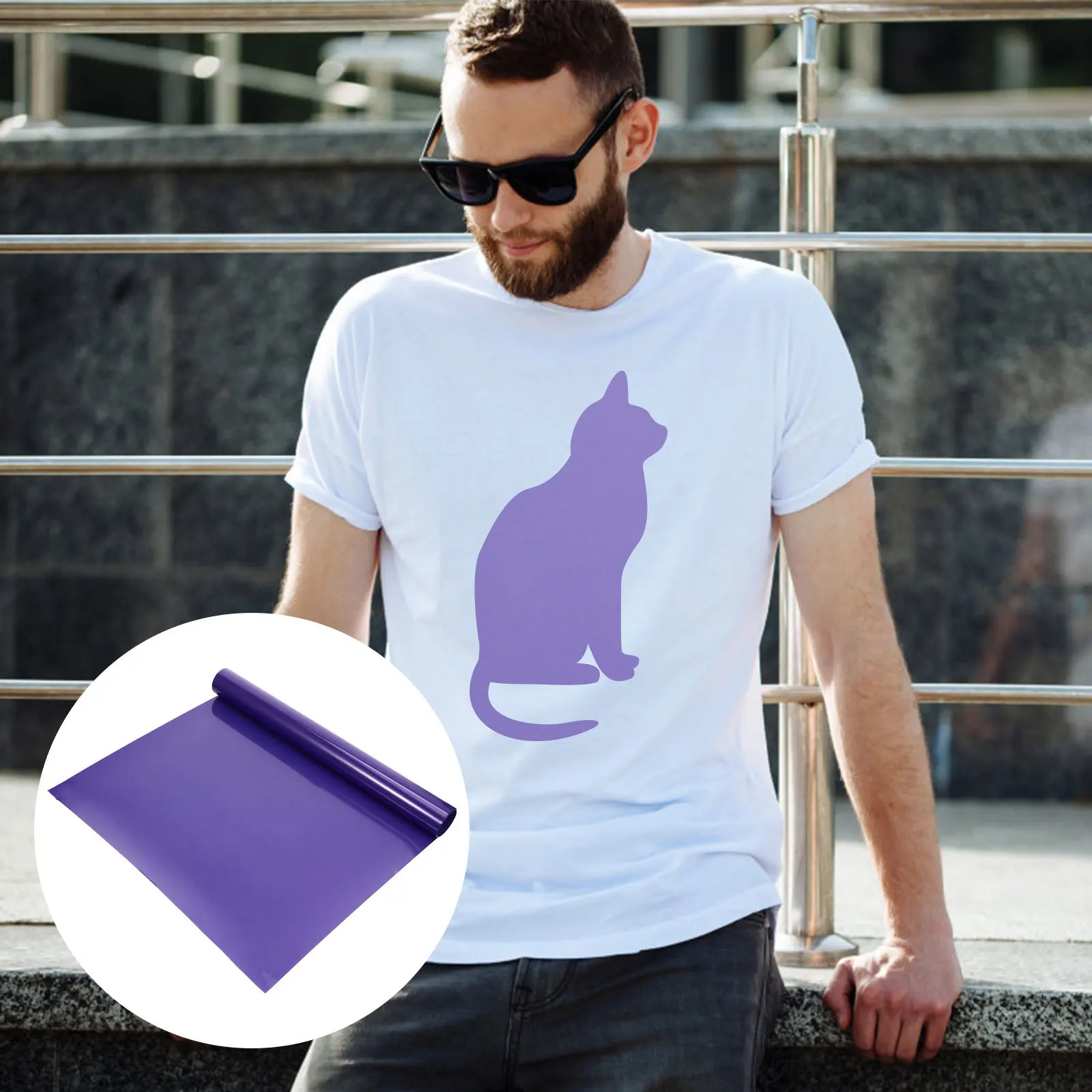 

1 Roll Heat Transfer Film Pvc Washable For Diy -Shirt Shoes Apron Hat Decoration Crafting Hot Stamping Engraving Garment