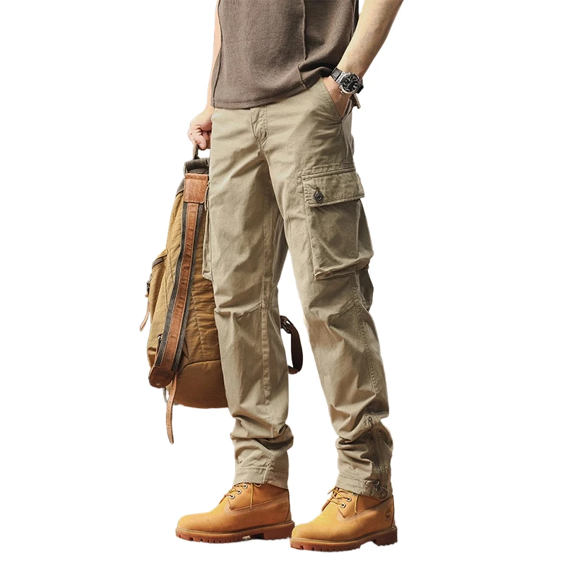 

Casual Pants Pure Spring and Summer Thin Cotton Slim Fit Elastic Korean Version Fashionable Pants Men's New Work Pants