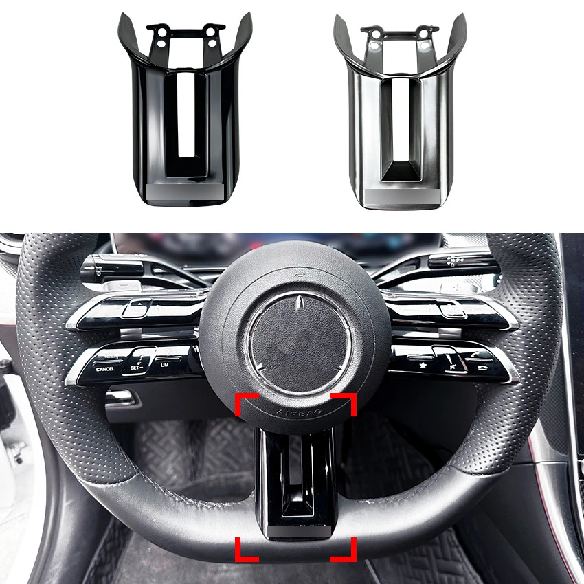 Car Steering Wheel Cover Trim Frame For Mercedes Benz C E S Class W206  W213 W223 AMG Style 2021-2022 Car Interior Accessories