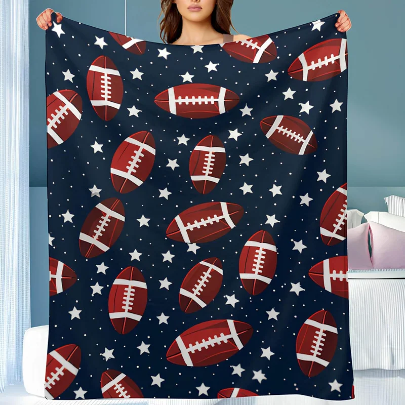 Boy and girl pet soccer blanket, soccer mom's birthday, Christmas, Thanksgiving gift for her son and daughter, dark blue