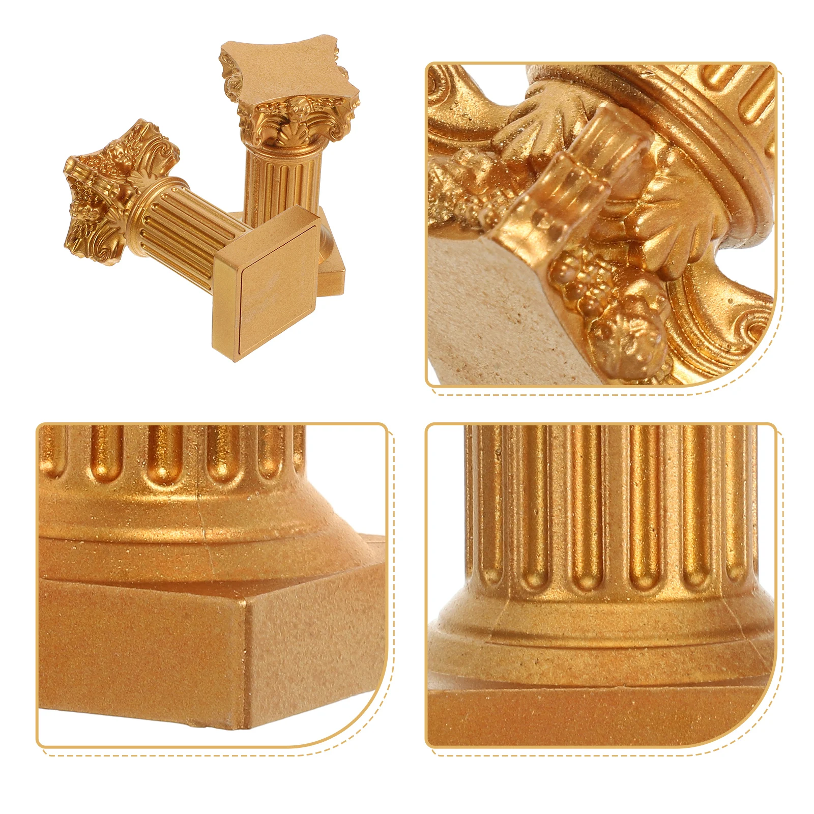 

2pcs Resin Column Candlestick Stand Wedding Table Holder Roman Decoration For Home Desktop Decorative Gift Pillar
