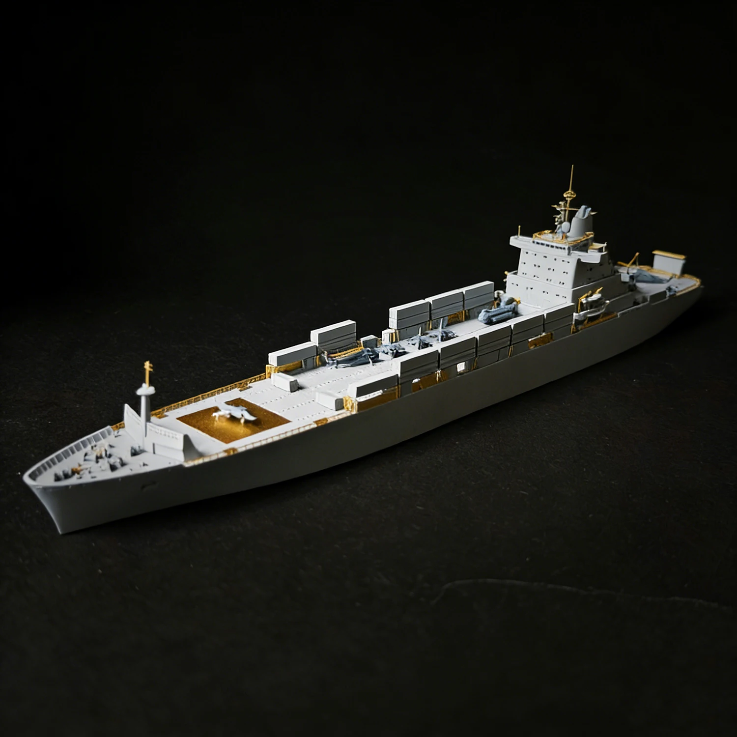 1/700 RFA Atlantic Conveyor Assembly Model Featuring Exquisite Details Ships Static Model Ship Toy Warship Model Ornament