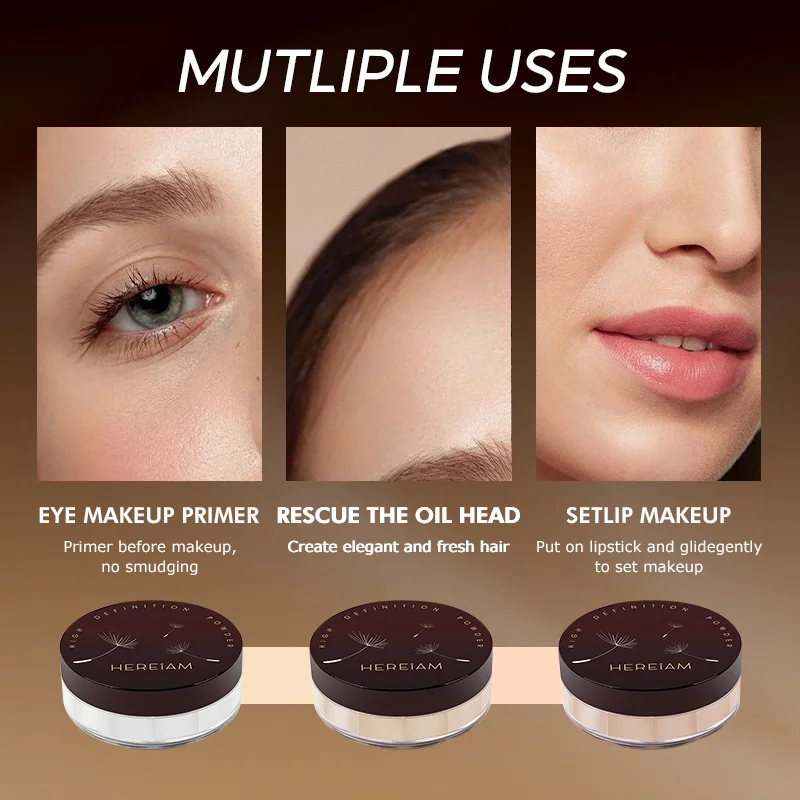 IMAGIC 3-Color Loose Powder Smooth Oil-Control Face Makeup Waterproof Natural Matte Long-lasting Setting Women Beauty Cosmetic