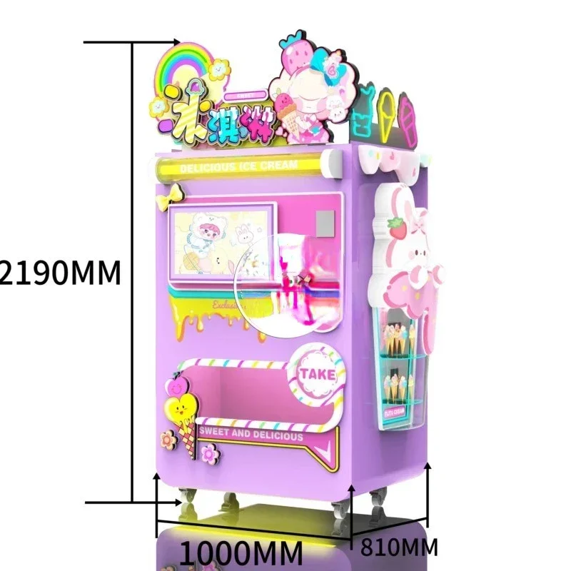 Factory Price Frozen Food 3 Flavors Soft Ice Cream Vending Machine Commercial Automatic Cup Ice Cream Vending Machine For Sale