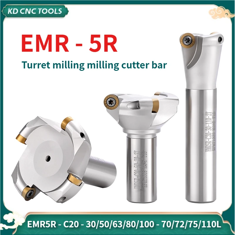 

KD CNC Integrated right angle milling cutter bar BAP300R BAP400R straight shank C16 C20 turret milling machine R5 cutter disc