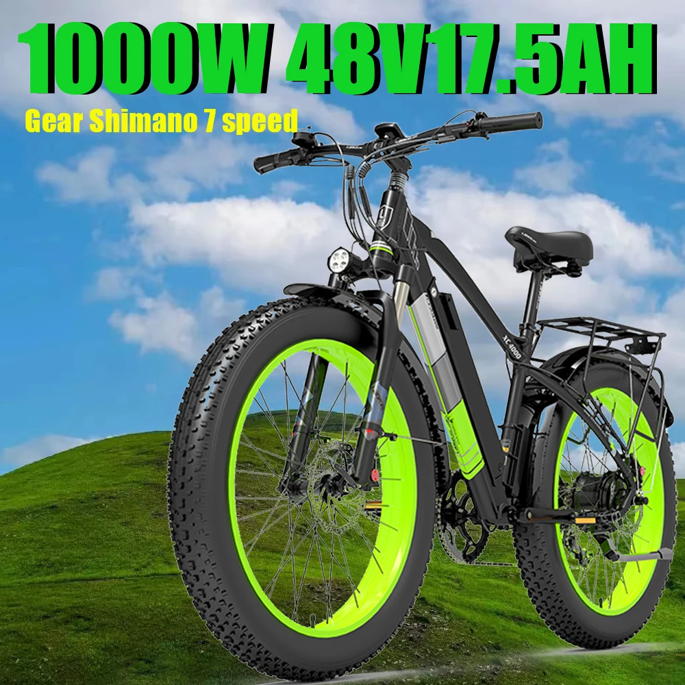 Electric bicycle xc4000 1000W powerful motor 17.5AH lithium battery beach travel electric bicycle city leisure electric bicycle