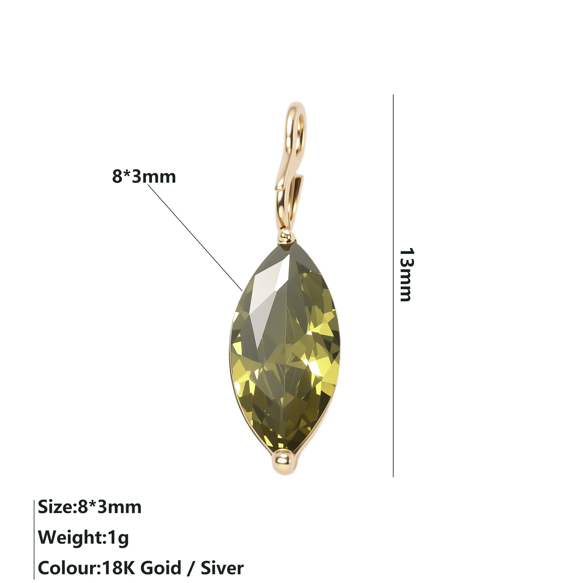 Tiny Marquise Crystal Charms for DIY Earrings