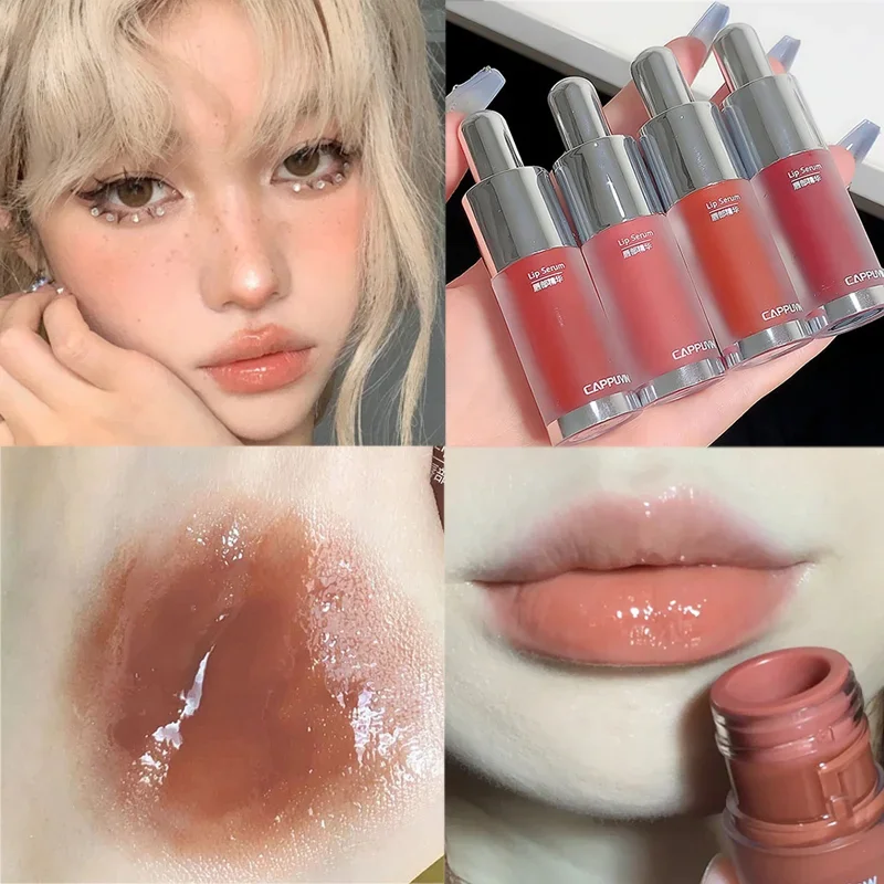 Gelee Lip gloss Spiegel Wasser flüssiger Lippenstift feuchtigkeit spendend dauerhafte Antihaft-Tasse Lippen Glasur wasserdichte Frauen Lippen Make-up Kosmetik