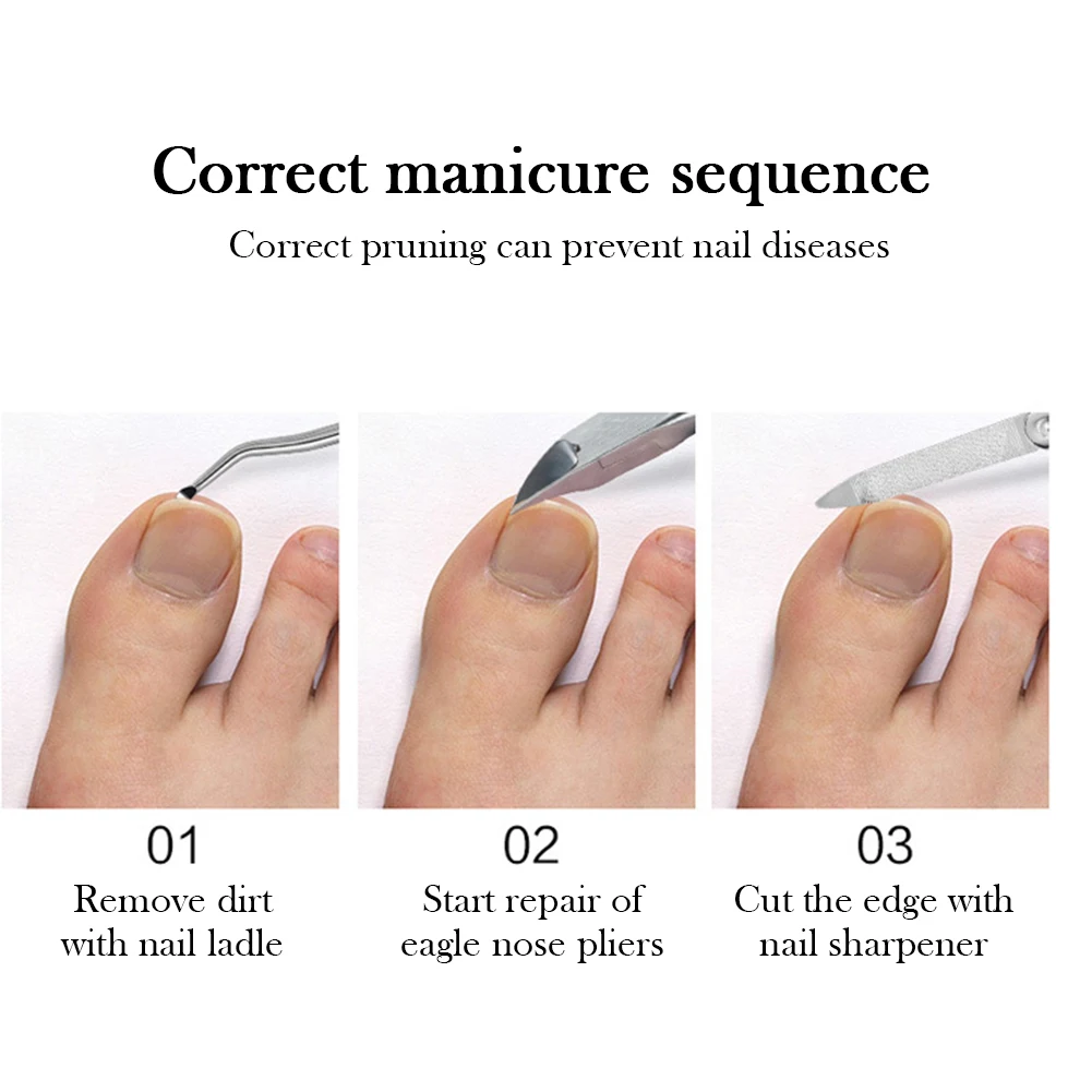 Zehenreinigungsstab Dual End Maniküre Nagelreinigungsstab Nail Art Pediküre Werkzeuge Edelstahl für Fußpflege zur Nagelreinigung