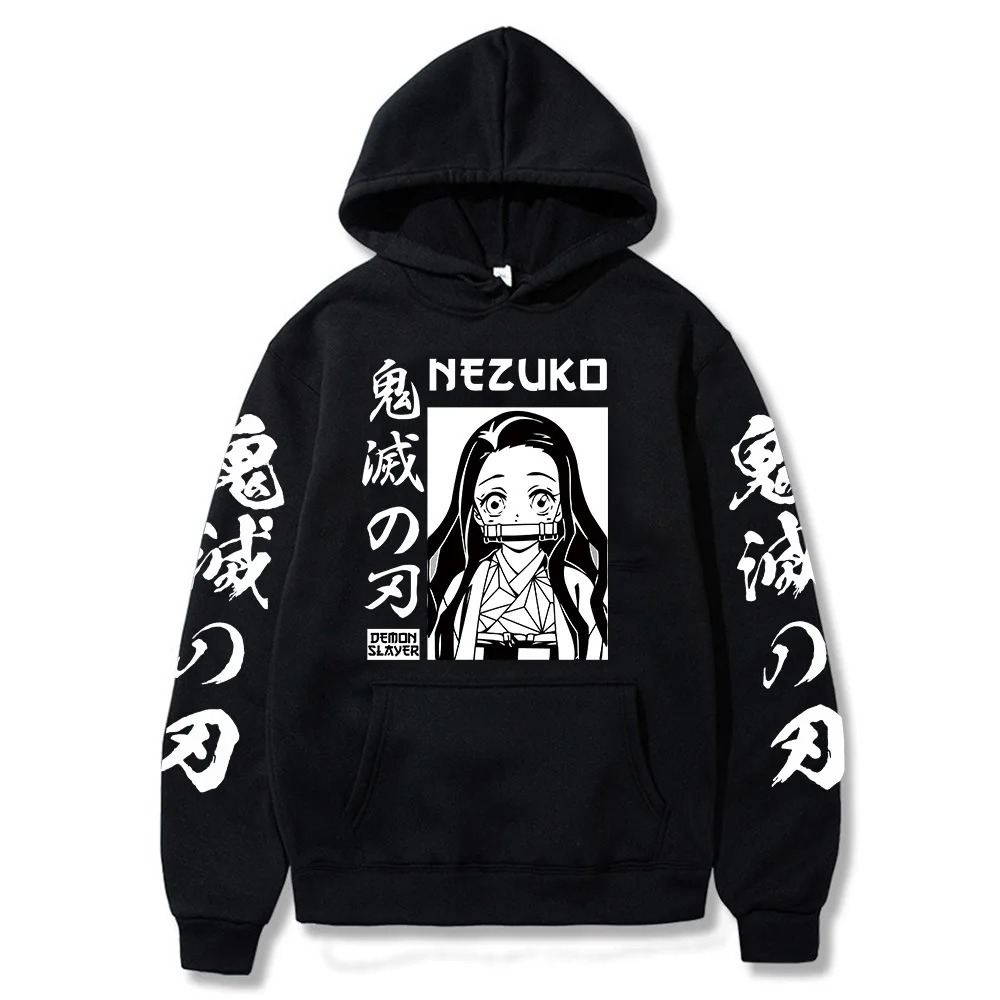 Anime Demon Slayer Character Street Trendy Sports Style Creative Fun Fashion Matching Women's Clothing Casual Life Hoodie