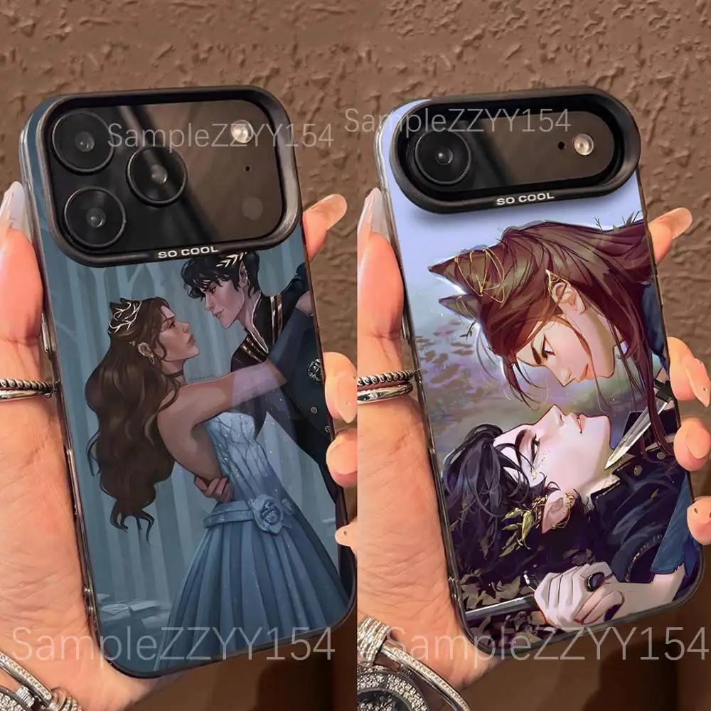 Funda para teléfono Cruel Prince Jude And Cardan para iPhone 15,16,17,13,14,11,12,Pro,Max,Plus,E,Air,Mini, cubierta trasera gris mate a prueba de golpes