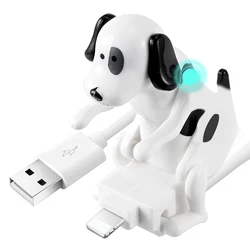 Kabel USB Zabawna ładowarka dla psa do iPhone'a 13/12/11 i innych, szybka ładowarka z ruchomym psem Spotty Dog Kabel USB