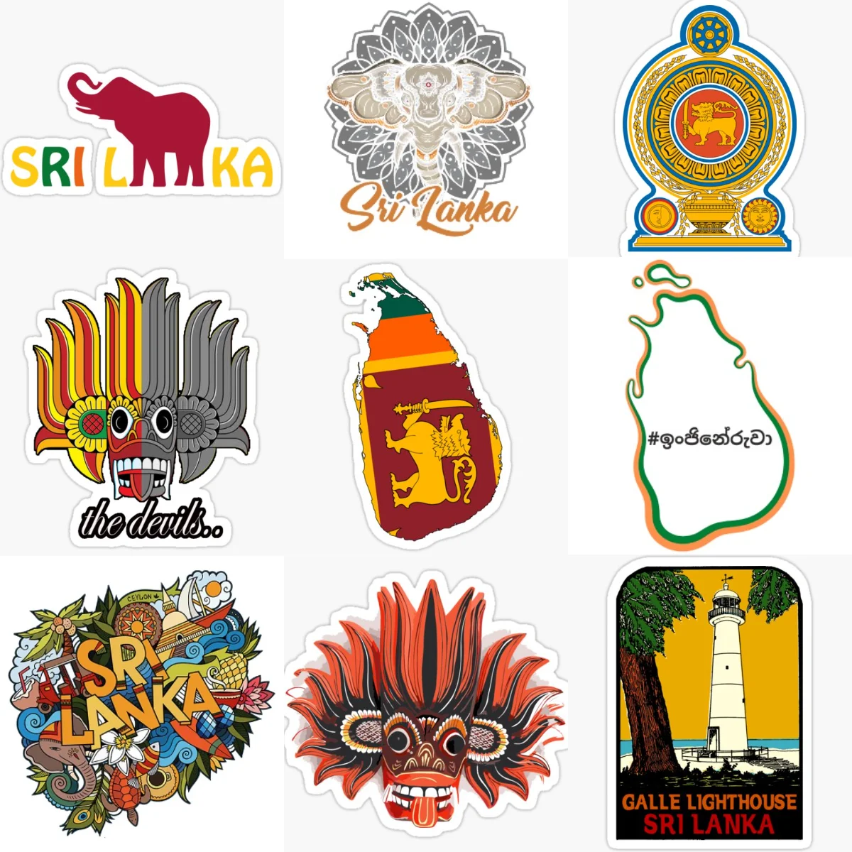 

Sri Lanka Flag Map Emblem Creative PVC Car Stickers for Car Van Motorcycle Helmet Window Wall Decoration Accessorie