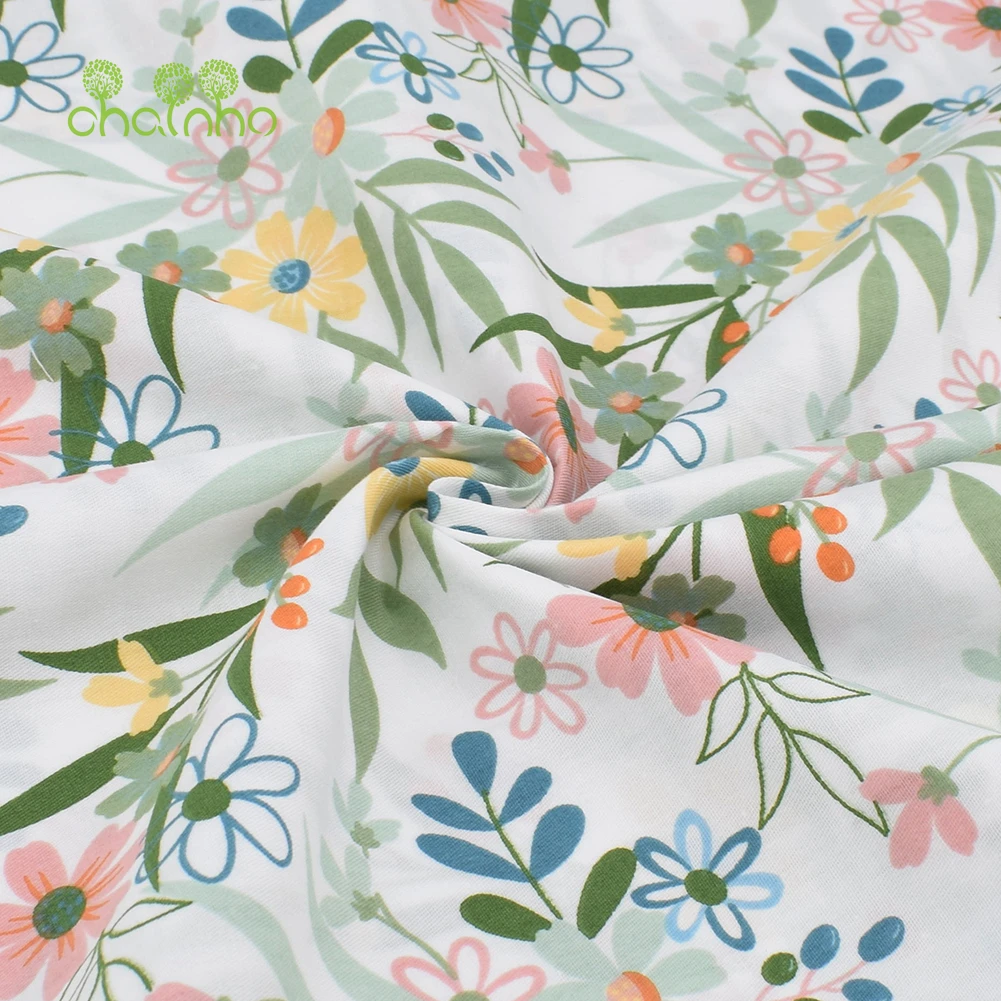 Newest Floral Printed Twill Cotton Fabric,Patchwork Cloth,DIY Sewing Quilting Home Textiles Material For Baby&Children's Bedding