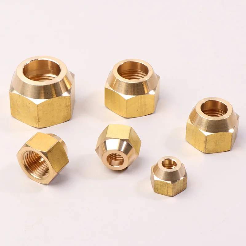 1 peça 45 graus sae-padrão 1/4 "3/8" 1/2 "3/4" adaptador de encaixe de tubulação de porca de latão flare ar condicionado