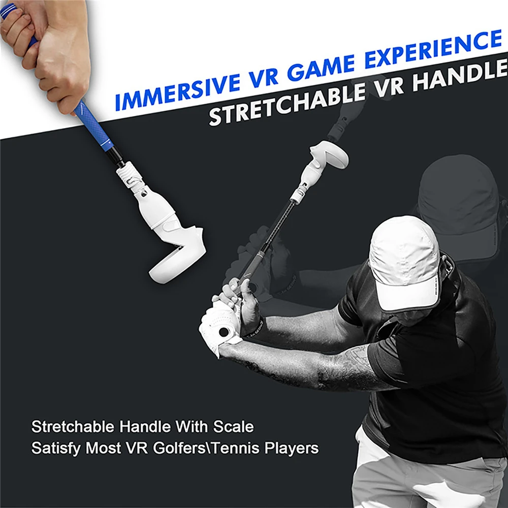 

For Oculus Quest 2 VR Golf Grip Golf Handle Controller Tennis Baseball Enhance Immersive VR Game Experience VR Accessories