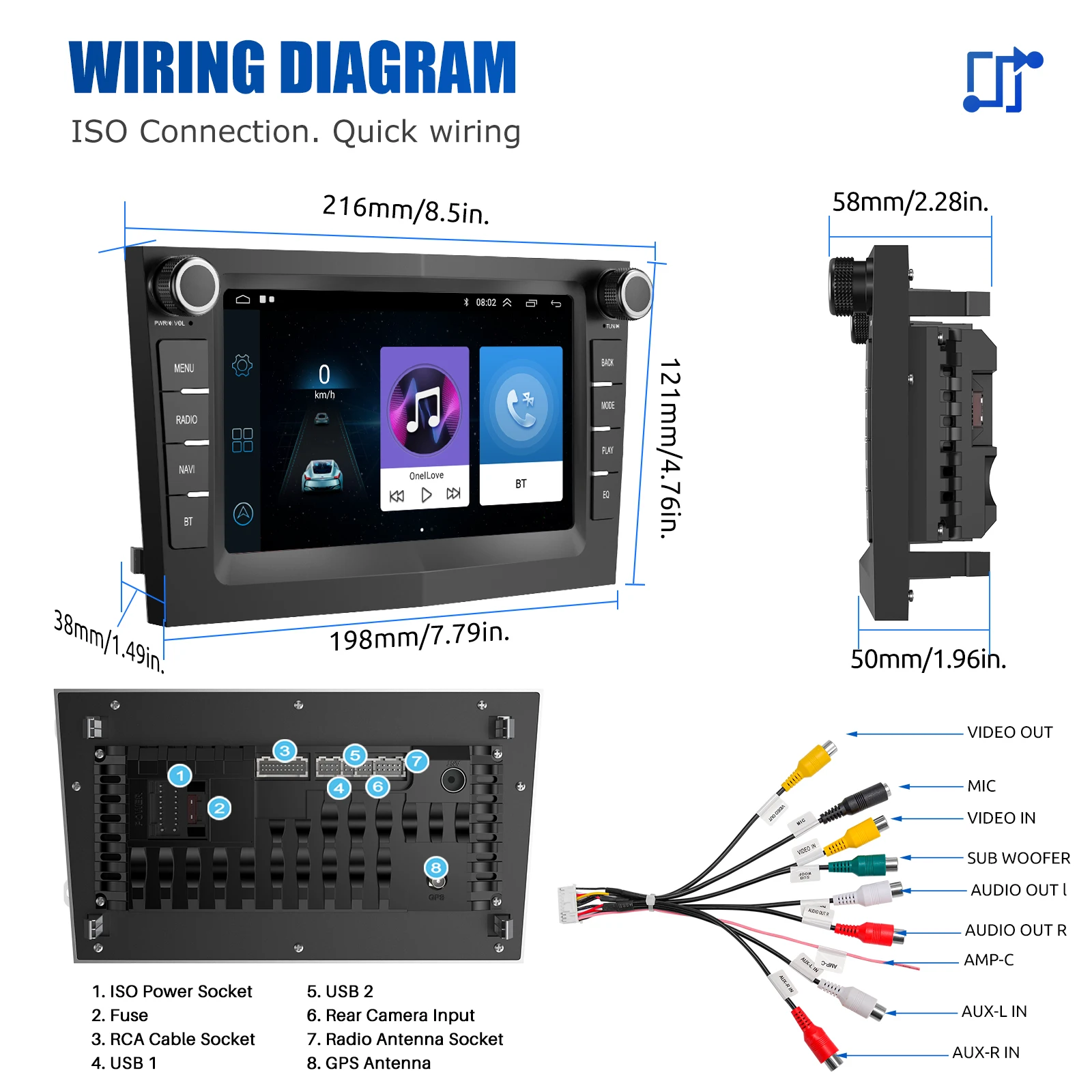 ESSGOO Radio samochodowe Multimedia 2G 32G Dla Opel Astra Vectra Vauxhall Antara Zafira Corsa C D Vivaro Meriva Wireless CarPlay Auto ﻿