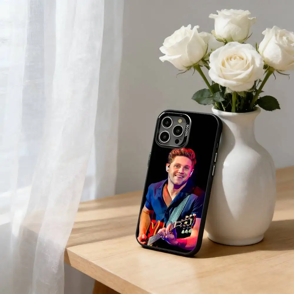 싱어-엔-니엘-엔-호란 아이폰17,16,15,14,13,12,11 플러스,프로 맥스 블랙 캔디 실버 폰 케이스