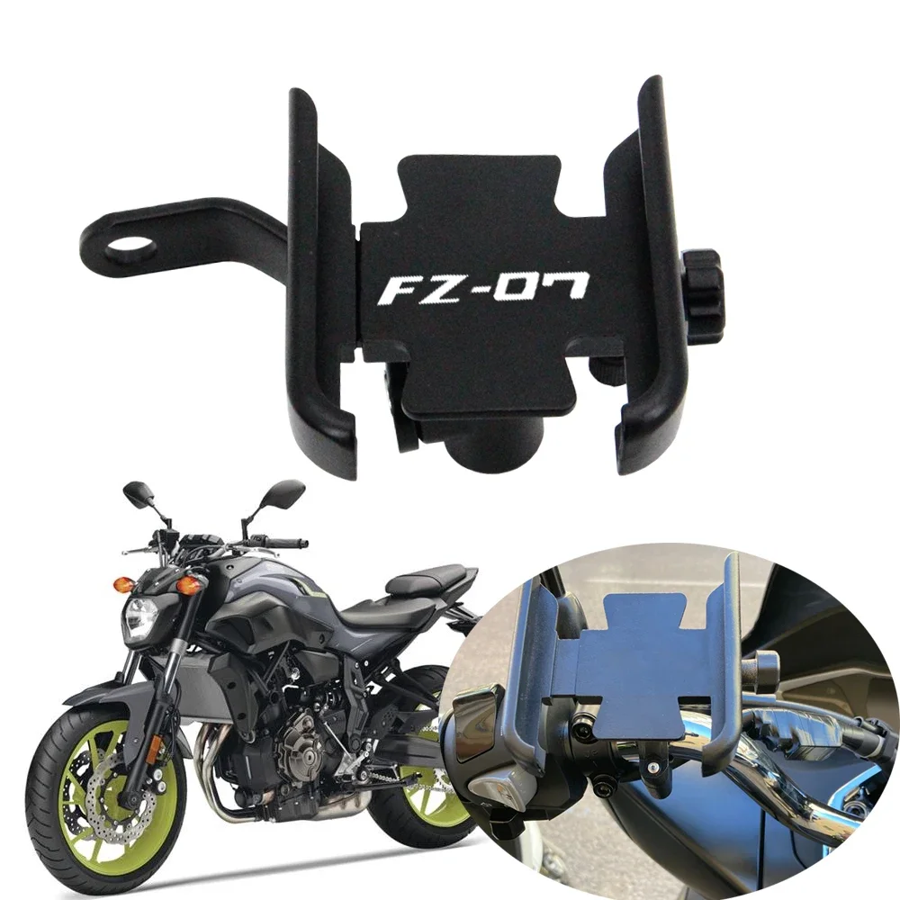 

For Yamaha FZ-07 2014-2020 Motorcycle Mobile Phone Holder Handlebar Rearview Mirrors GPS Stand Bracket Motorcycle Accessories