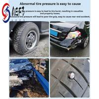 AEF3-Car RV Truck TPMS 6 Wheels Sensor Solar Tire Pressure Monitoring System Temperature Clock Air Pressure Display Alarm