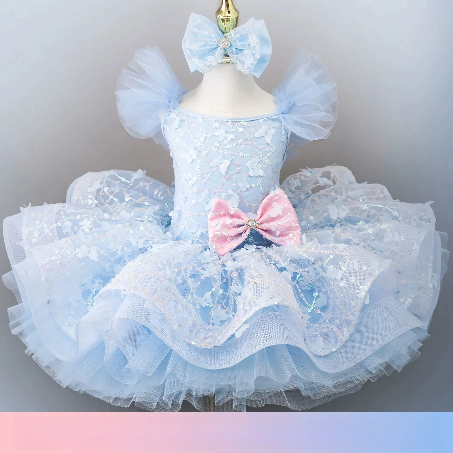 Fluffy Tulle Tutu Dress Elegant Stage Outfit Ballet Dance Wear 2026 Summer Light Soft Mesh Puffy Skirt For Performance Occasions