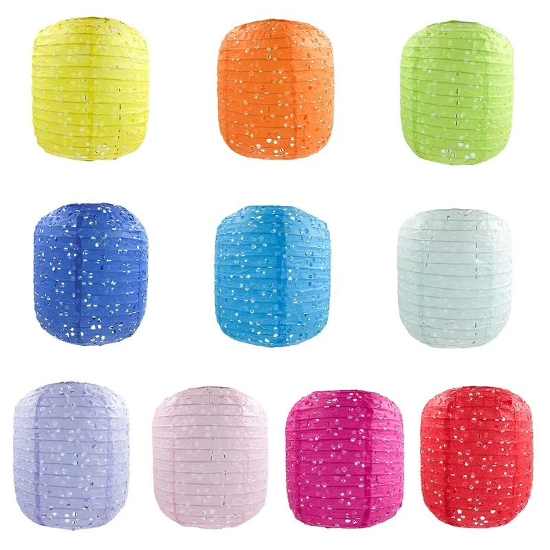 Elliptische, hohle chinesische Papierlaternen, 6 Zoll (15 cm), für Hochzeits-, Geburtstags- und Partydekoration, zum Aufhängen in Haus, Garten und Schlafzimmer. – Detail 1