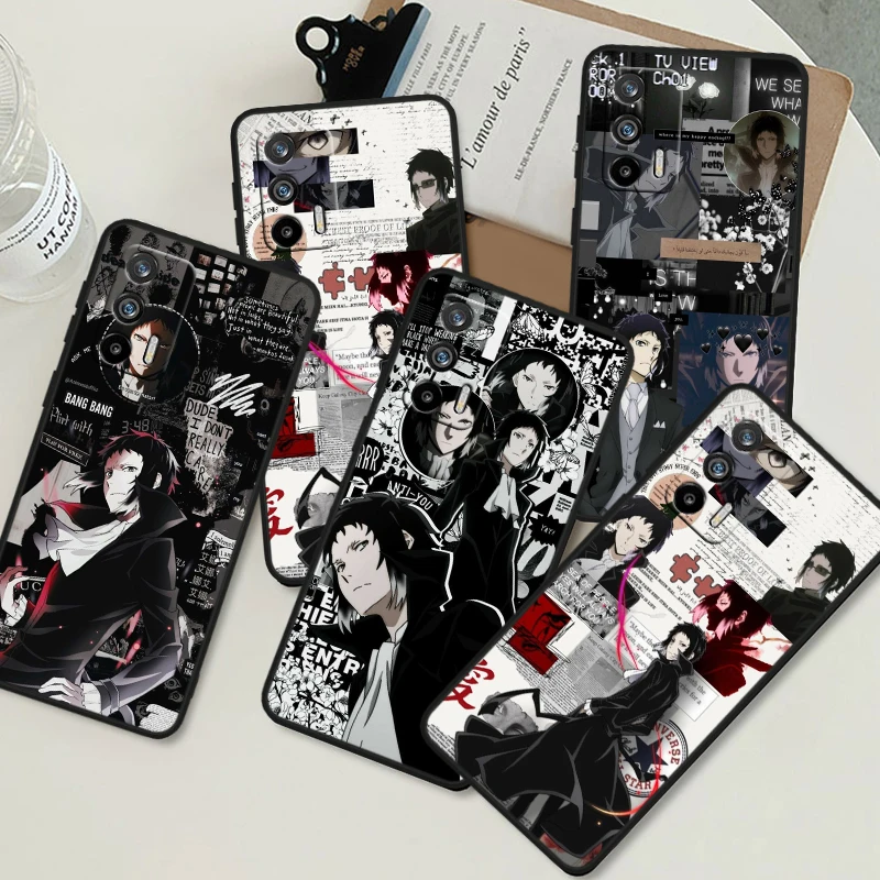 Anime Bungo Stray Dogs For OPPO Realme GT Neo 10 9i 8i 7i 6s 5 Narzo 50i 50A 240W Pro Plus Black Soft Phone Case