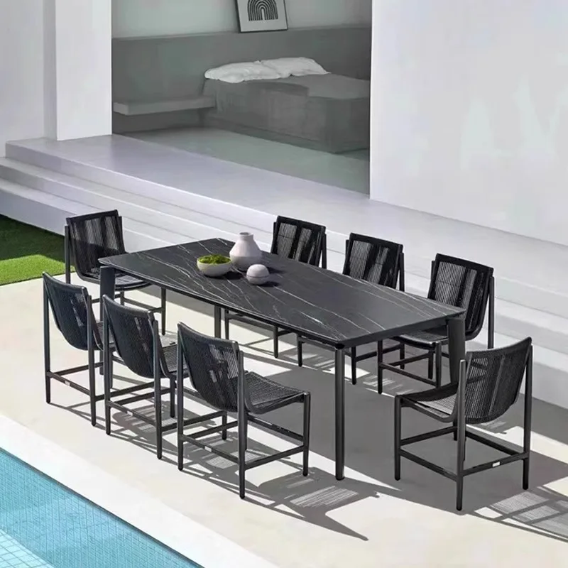 Three-piece coffee table dining table and chair combination balcony leisure rattan chair outdoor furniture