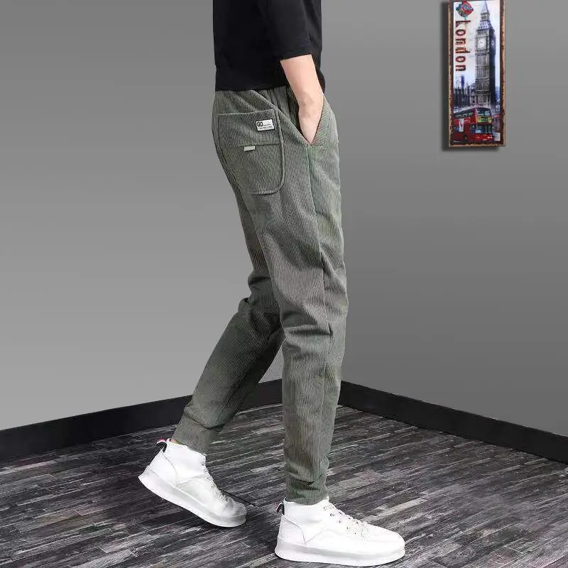 New Fashion Men\'s Loose Casual Pants Men\'s Corduroy Pants Fashion Man Sports Pants Trendy Sweatpants