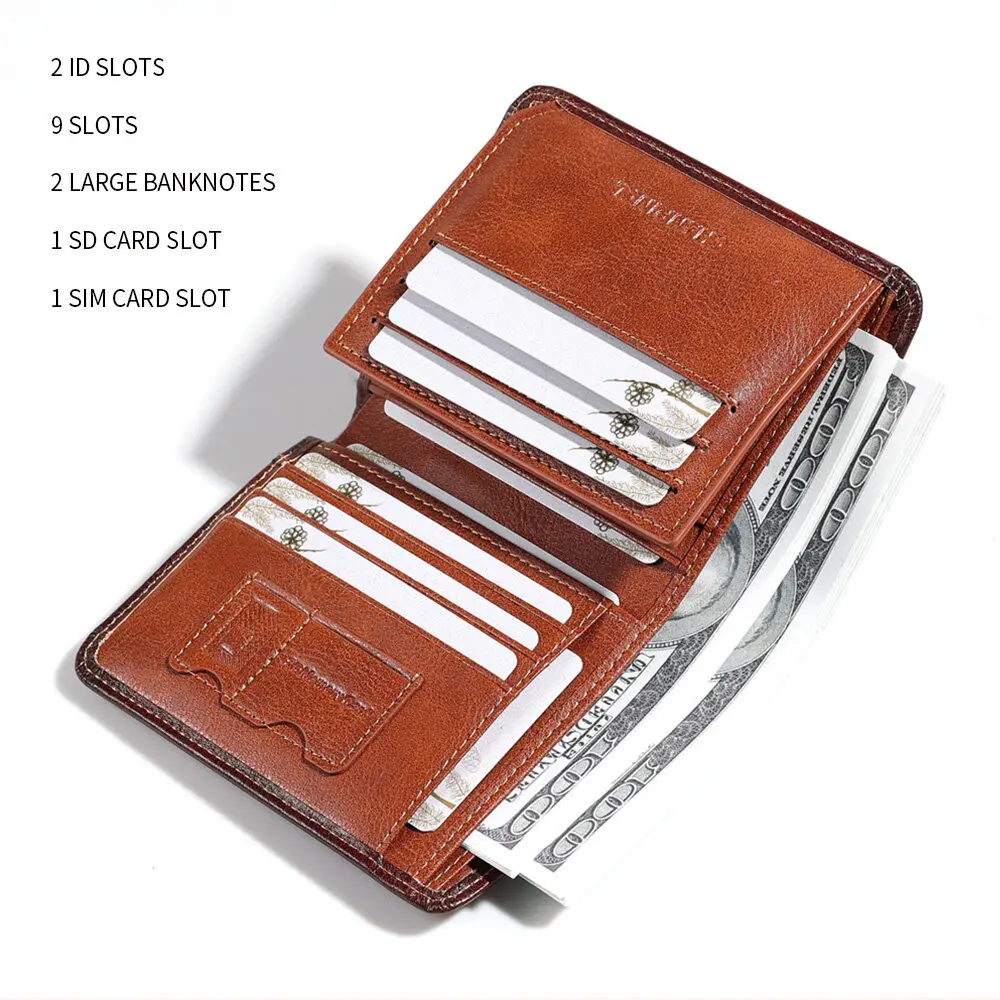 【Genuine Cow Leather】CHANPINCL Brand Hot Sale Men's Wallet Luxury Short Tri-Fold First Layer Cowhide Purse Business Fashion